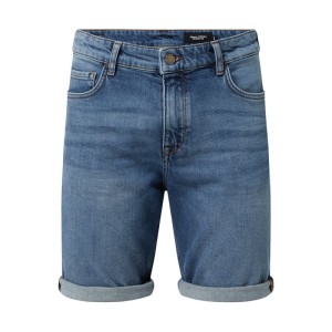 Szorty jeansowe o kroju slim tapered fit z dodatkiem streczu