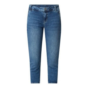 Spodnie capri z denimu z dodatkiem streczu