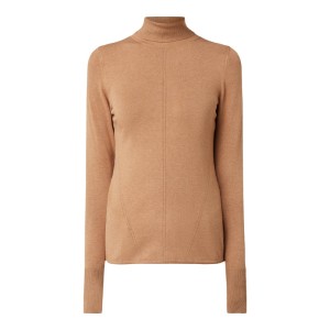 Sweter z wywijanym kołnierzem z mieszkanki wiskozy