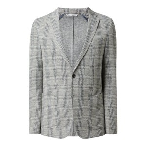 Marynarka na 2 guziki o kroju slim fit z tkanym wzorem model ‘Seba’