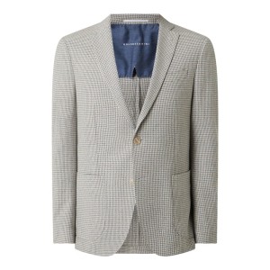 Marynarka zapinana na 2 guziki o kroju modern fit ze wzorem w pepitkę model ‘Murello’