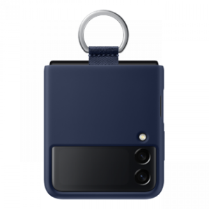 Etui Samsung Silicone Cover z pierścieniem do Galaxy Z Flip3 5G Granatowy