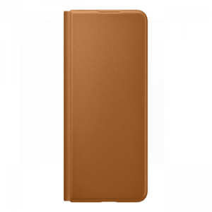 Etui Samsung Leather Flip Cover do Galaxy Z Fold3 5G Brązowy