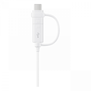 Przewód combo (USB Typ C i Micro USB) white