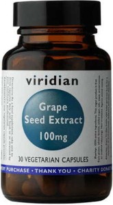 Wyciąg z pestek winogron Grape seed extract OPC 100mg 30 kapsułek Viridian