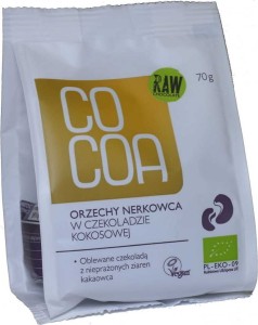 ORZECHY NERKOWCA W CZEKOLADZIE KOKOSOWEJ BIO 70 g - COCOA