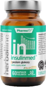 Insulinmed z dodatkiem BioPerine i gurmar 60 kapsułek Vcaps PharmoVit Herballine