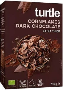 Płatki kukurydziane w polewie z ciemnej czekolady bezglutenowe Bio 250 g - Turtle