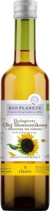 Olej słonecznikowy virgin tłoczony na zimno nierafinowany BIO 500 ml - Bio Planete