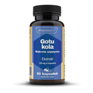 Wąkrotka azjatycka Gotu kola 4:1 ekstrakt 125 mg 90 kapsułek PharmoVit