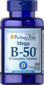 Witamina Mega B-50 complex B50 100 kapsułek Puritan's Pride