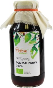 SOK MALINOWY B/C BIO 330 ml - BATOM