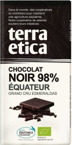 CZEKOLADA GORZKA 98% EKWADOR FAIR TRADE BIO 100 g - TERRA ETICA