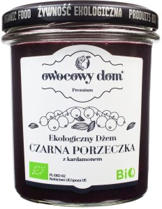 Dżem czarna porzeczka z kardamonem BIO 290 g- OWOCOWY DOM