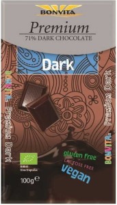 CZEKOLADA PREMIUM GORZKA 71% BEZGLUTENOWA FAIR TRADE BIO 100 g - BONVITA