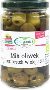 Mix oliwek bez pestek w oleju słoik Bio 280 g - Bio Organica Italia (Biorganica Nuova)