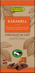 CZEKOLADA MLECZNA Z NADZIENIEM KARMELOWYM BIO 100 g - RAPUNZEL