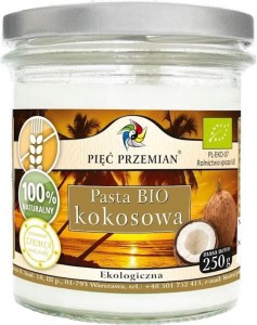 PASTA KOKOSOWA BEZGLUTENOWA BIO 250 g - PIĘĆ PRZEMIAN