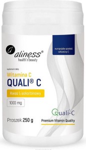 Witamina C Quali C kwas l-askorbinowy 1000mg proszek 250g Aliness