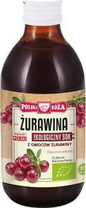 SOK Z OWOCÓW ŻURAWINY BIO 250 ml - POLSKA ROŻA