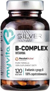 B-complex 8 witamin z grupy B 120 kapsułek MyVita Silver Pure