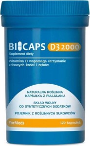Bicaps Witamina D3 2000mg 120 porcji 120 kapsułek ForMeds