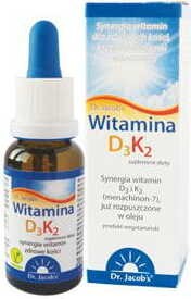 Witamina D3 + K2-MK7 krople K2MK7 20ml DR JACOBS