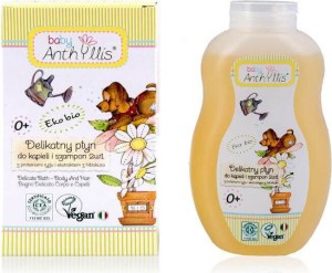 Szampon i płyn do kąpieli 2w1 proteiny ryżu i ekstrakt z hibiskusa 400 ml - Baby Anthyllis