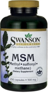 MSM siarka organiczna 500mg 250 kapsułek SWANSON