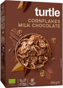 Płatki kukurydziane w polewie z mlecznej czekolady bezglutenowe Bio 250 g - Turtle
