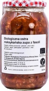 ZUPA MEKSYKAŃSKA OSTRA Z FASOLI BIO 900 ml - ZAKWASOWNIA