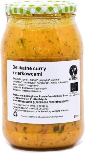 CURRY DELIKATNE Z ORZECHAMI NERKOWCA I MANGO BIO 900 ml - ZAKWASOWNIA