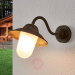 Wygięta zewnętrzna lampa ścienna BIRGA