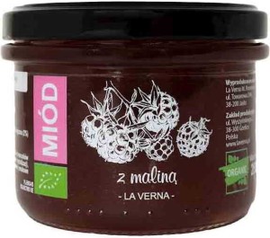 MIÓD WIELOKWIATOWY Z MALINĄ BIO 250 g - LA VERNA