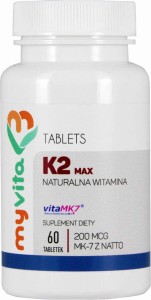 Witamina K2 MK-7 K2 MK7 MAX 200mcg z natto K2MK7 60 tabletek MyVita