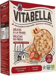 Poduszki owsiane z nadzieniem truskawkowym bezglutenowe BIO 300 g Vitabella