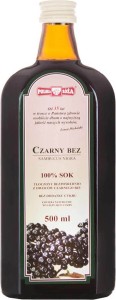 Sok z czarnego bzu 100% 500 ml Polska Roża