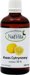 Kwas cytrynowy 50% Kwasek cytrynowy 100ml NatVita