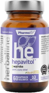 Hepavitol z dodatkiem BioPerine 60 kapsułek Vcaps PharmoVit Herballine