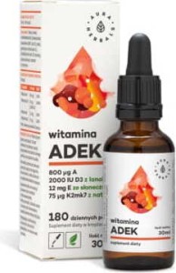 Witamina A + D3 + E + K2 ADEK 180 porcji 30ml AURA HERBALS