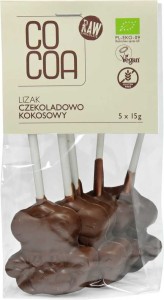 LIZAKI CZEKOLADOWO - KOKOSOWE BEZGLUTENOWE BIO (5 x 15 g) 75 g - COCOA