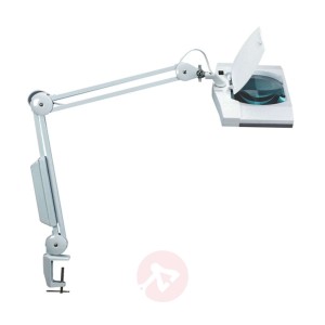 Praktyczna lampa z lupą VITRUM biała