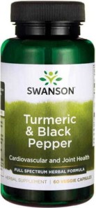 Kurkuma i czarny pieprz 60 kapsułek turmeric & black pepper Swanson