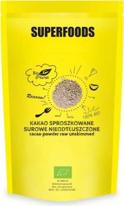 KAKAO SPROSZKOWANE SUROWE NIEODTŁUSZCZONE BIO 500 g - BIO PLANET