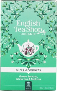 Zielona herbata Sencha, biała i matcha 20x1,75 g BIO 35 g English Tea Shop