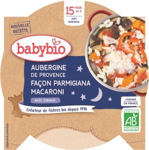Danie na dobranoc bakłażan parmigiana z makaronem od 15 miesiąca BIO 260 g BABYBIO