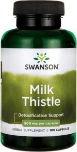 Ostropest plamisty 500mg Milk Thistle 100 kapsułek SWANSON
