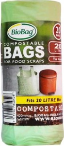 WORKI NA ODPADY BIO I ZMIESZANE 20 L 20 szt (KOMPOSTOWALNE I BIODEGRADOWALNE) - BIOBAG