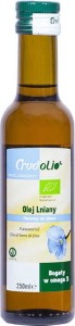Olej lniany tłoczony na zimno BIO 250 ml Crudolio