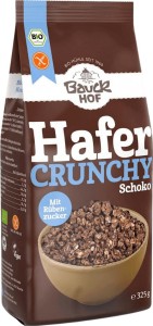 CRUNCHY OWSIANE Z KAKAO BEZGLUTENOWE BIO 325 g - BAUCK HOF